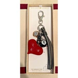 NWT Eye Candy Los Angeles Eight Ball Dice Star Heart Keychain Bag Charm